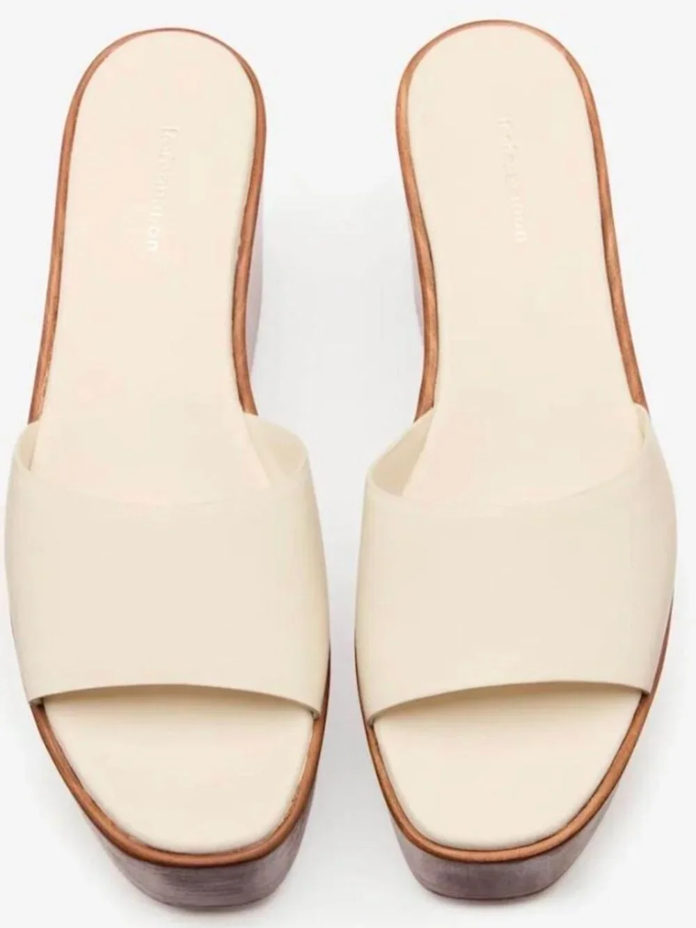 Reformation Jordan Wedge Sandal Ivory - Size 9.5